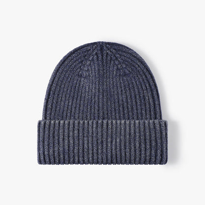 Washed Ribbed Knit Hat Solid Color Beanie