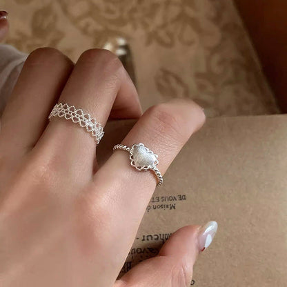 Sweet Lace Love Layered Rings