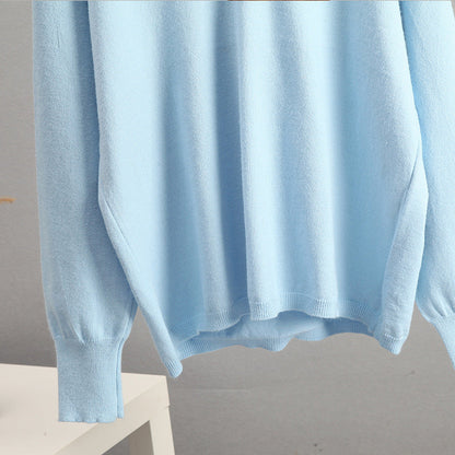 Trendy Polo Collar Long Sleeve Knit Sweater