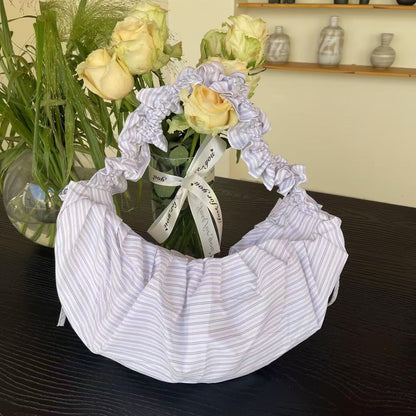 Striped Color Contrast Large Capacity Crossbody Bag