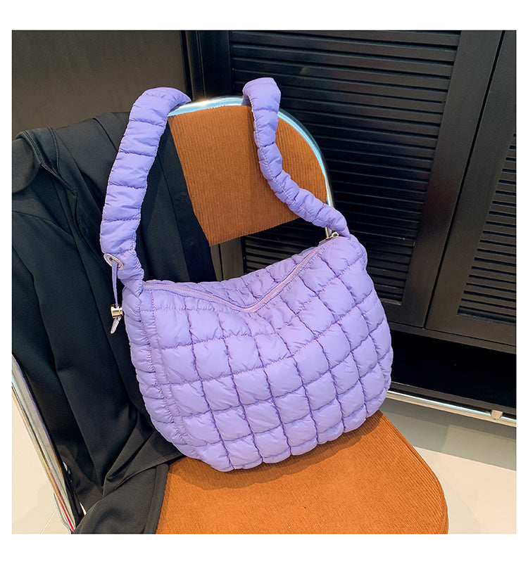 Solid Color Cloud Bag Casual Daily Shoulder Bag