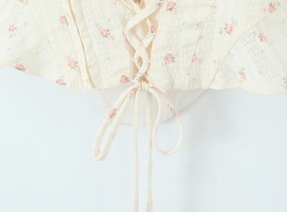 Trendy Floral Crop Top and Skirt Set