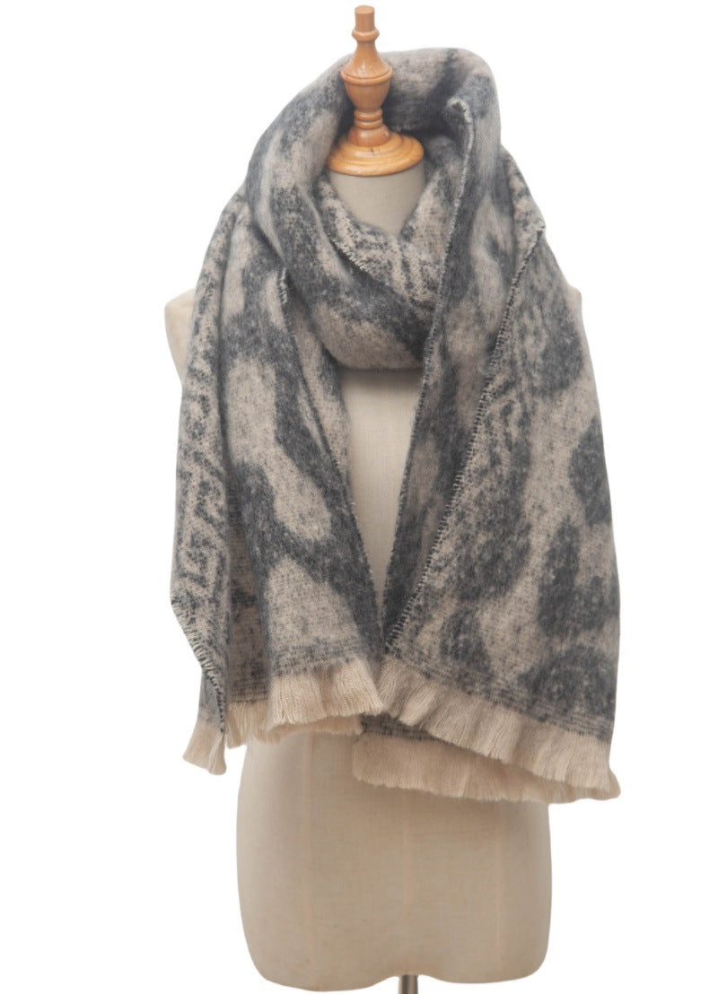 Vintage Leopard Print Soft Scarves