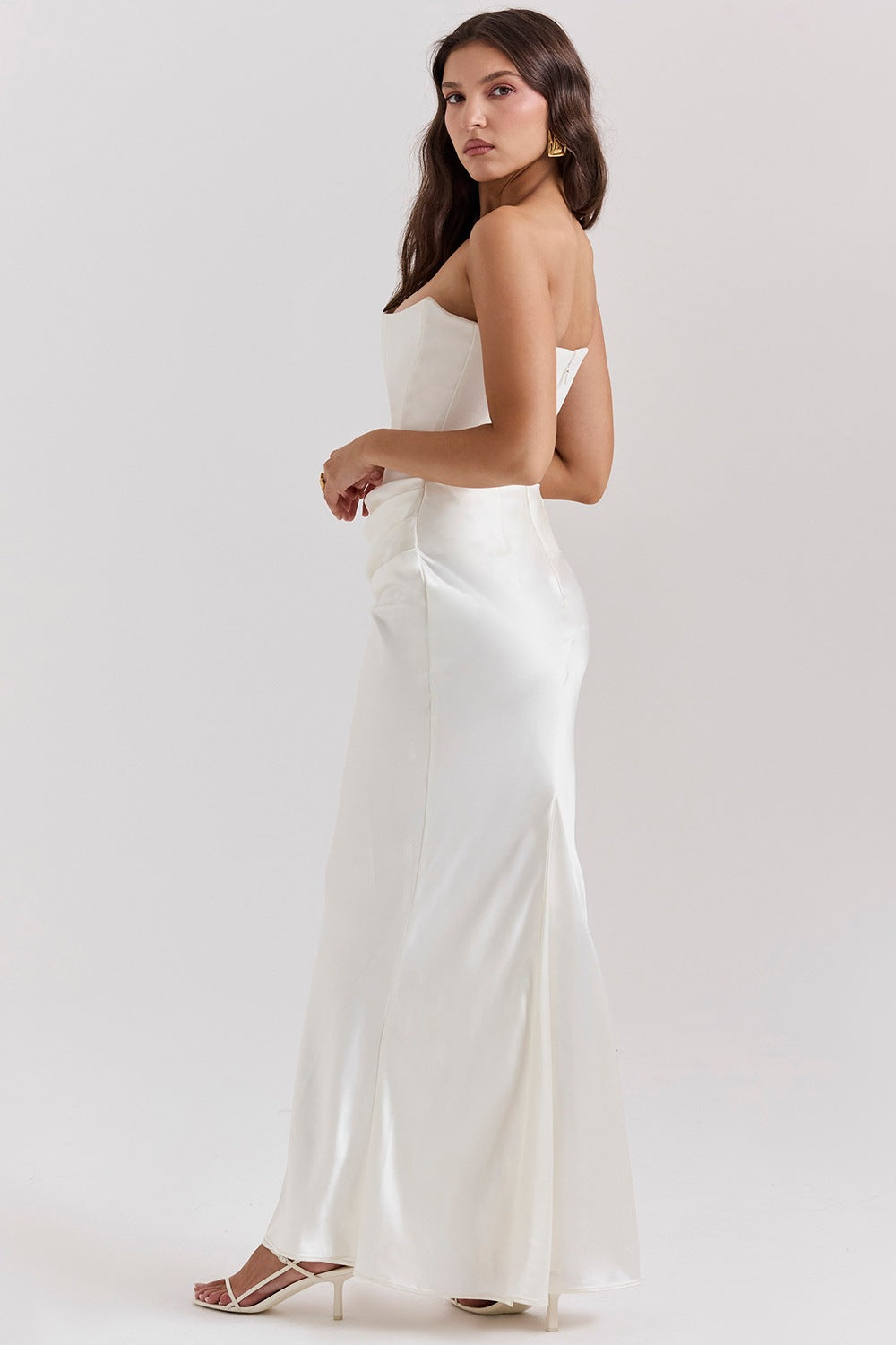 Sexy Strapless Fishtail Maxi Dress