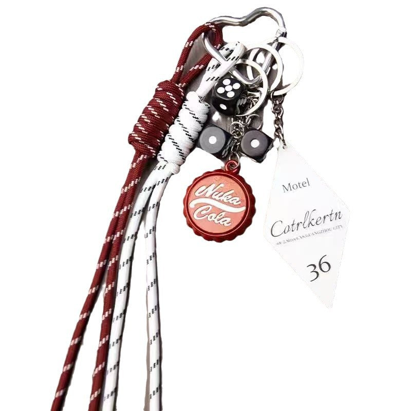 Minimalist Braided Rope Keychain Bag Charm