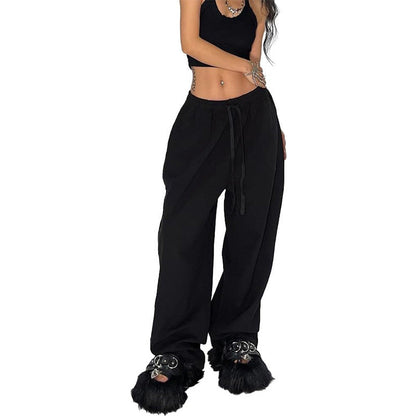 Straight Drawstring Loose Sports Pants