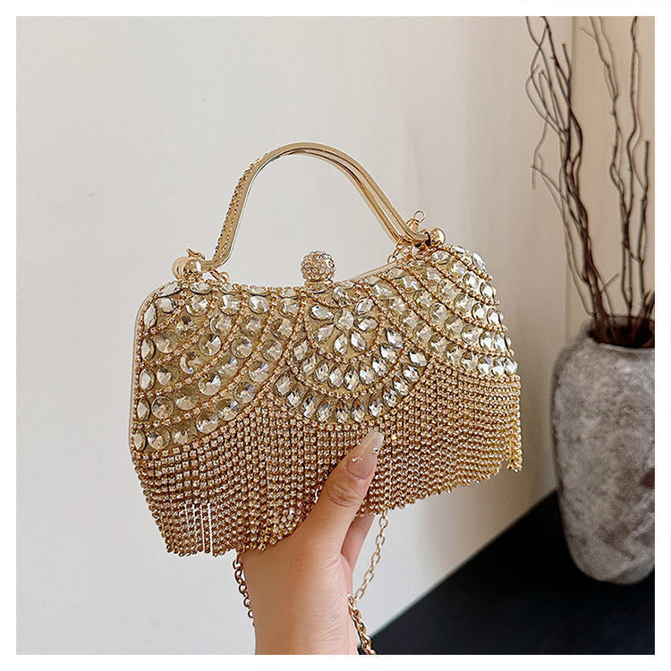 Tassel Rhinestone Chain Party Handbag