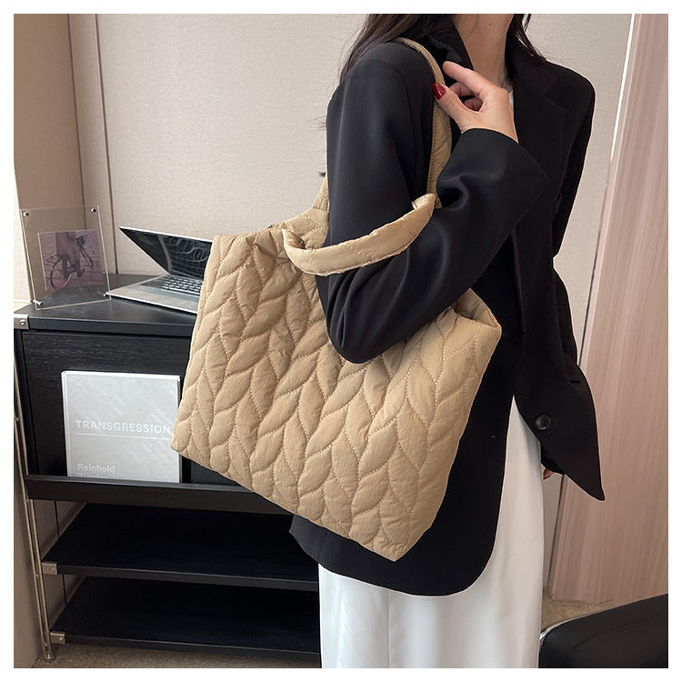 Simple Solid Color Casual Shoulder Bag