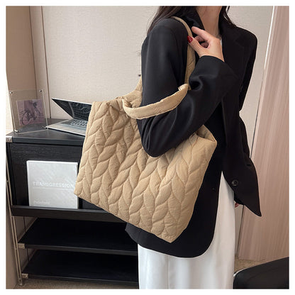 Simple Solid Color Casual Shoulder Bag