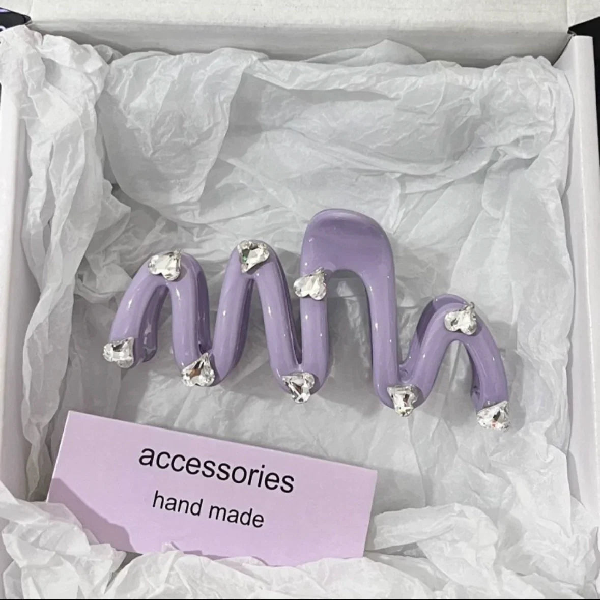 Love Rhinestone Candy Color Hair Claws