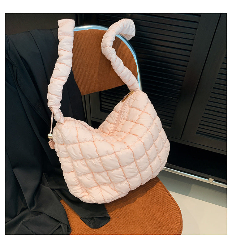 Solid Color Cloud Bag Casual Daily Shoulder Bag