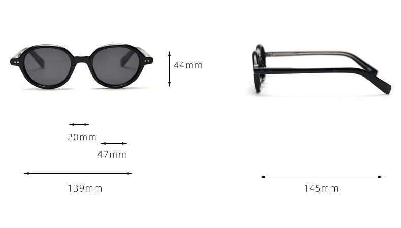 Retro Small Round Frame Polarized Sunglasses