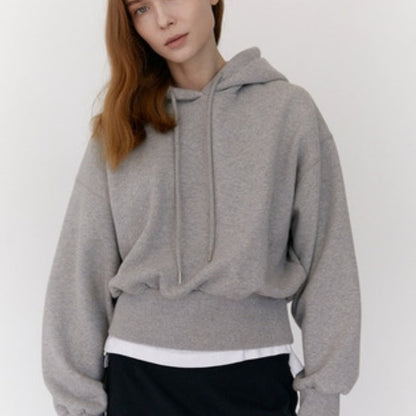 Solid Color Loose Hooded Hoodie