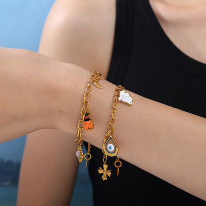 Halloween Ghost Chain Stainless Steel Bracelet