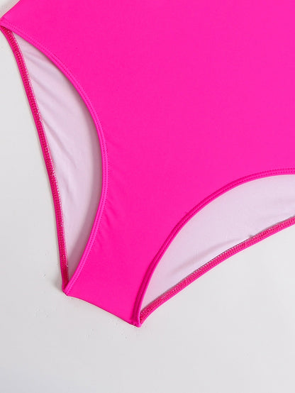 Vintage One-Shoulder One-Piece Swimsuit