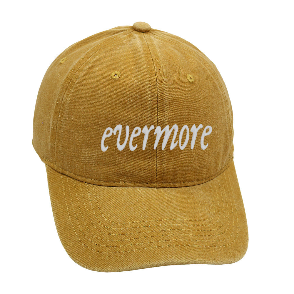 Distressed Letter Embroidered Baseball Caps
