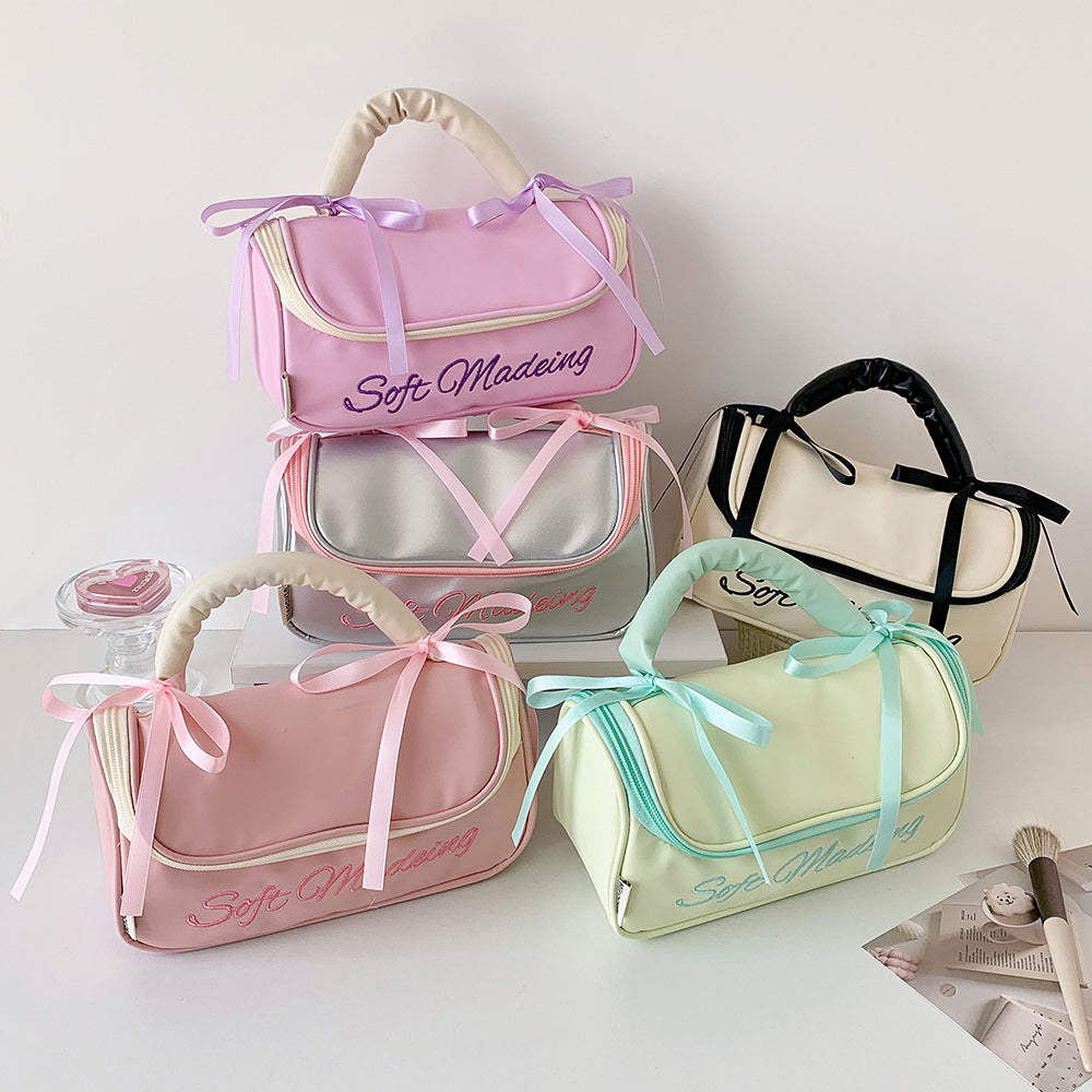 Cute Bow Knot Handheld Storage Bag