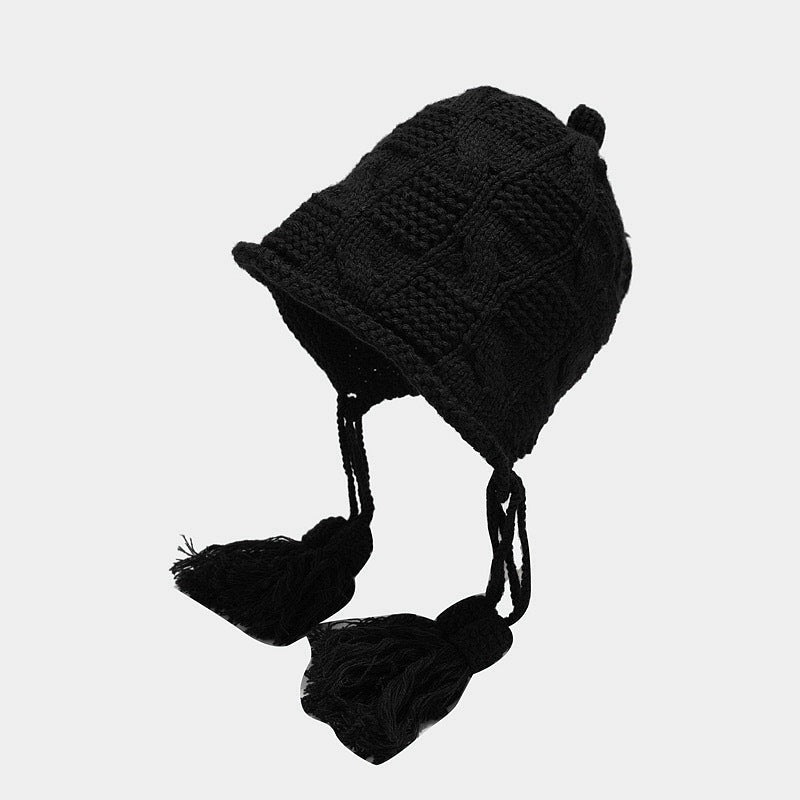 Cute Weave Tassel Cute Knit Cap