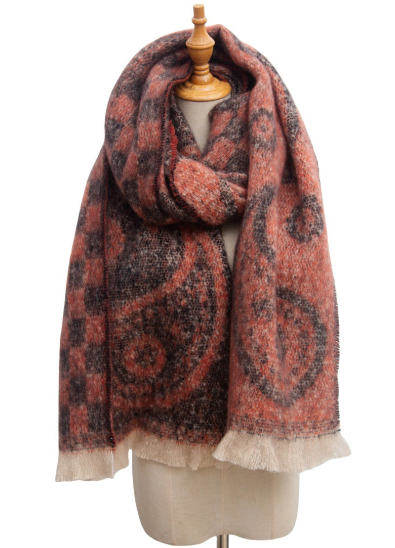 Plaid Print Vintage Scarves