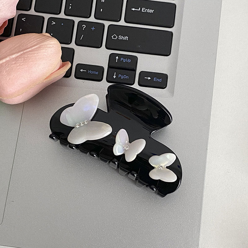 Butterfly Rhinestone Sweet Large Hair Claws