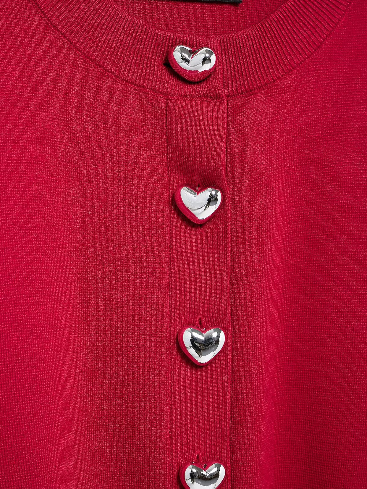 Casual Solid Color Round Neck Knitted Cardigan