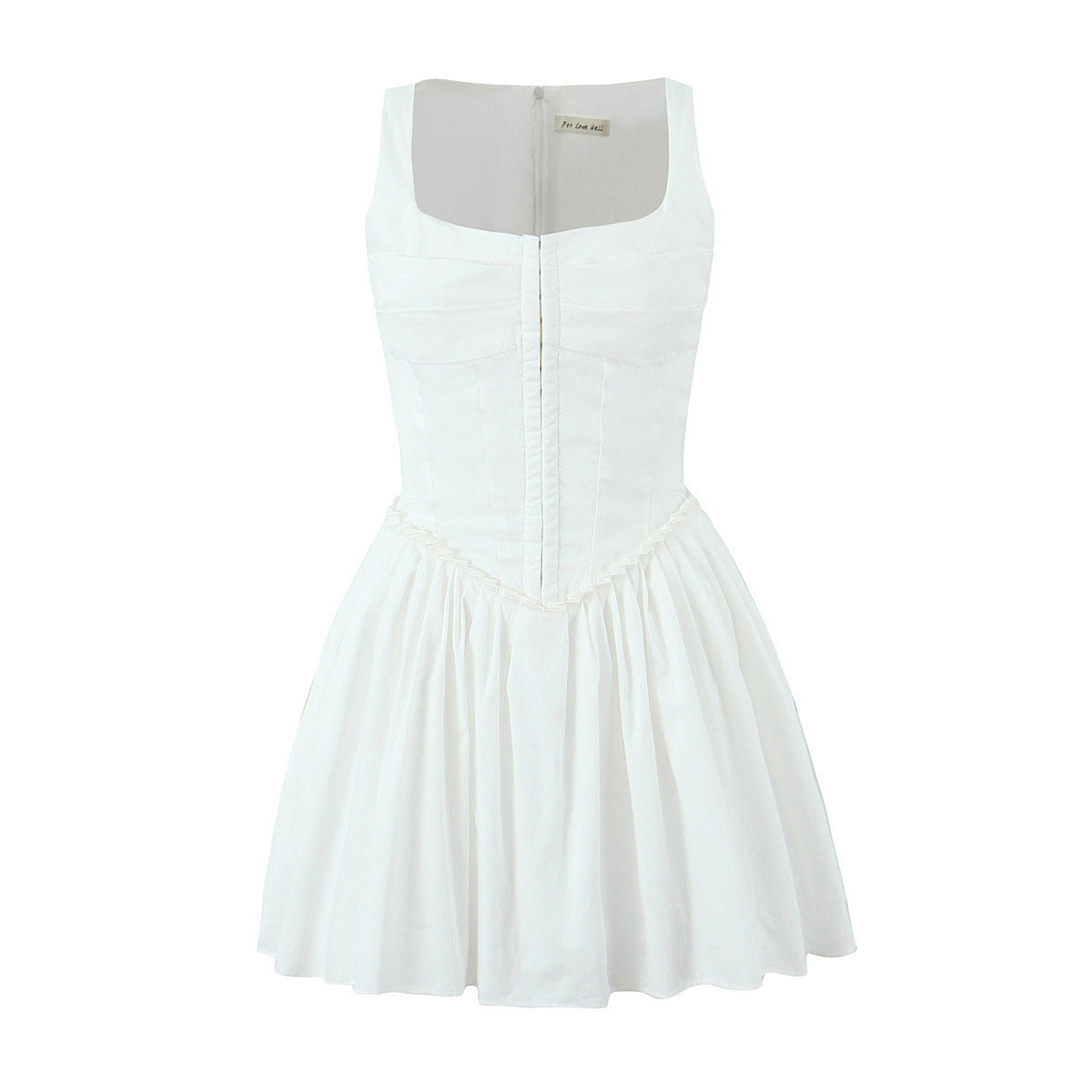 Solid Color Sexy Straps A-Line Dress