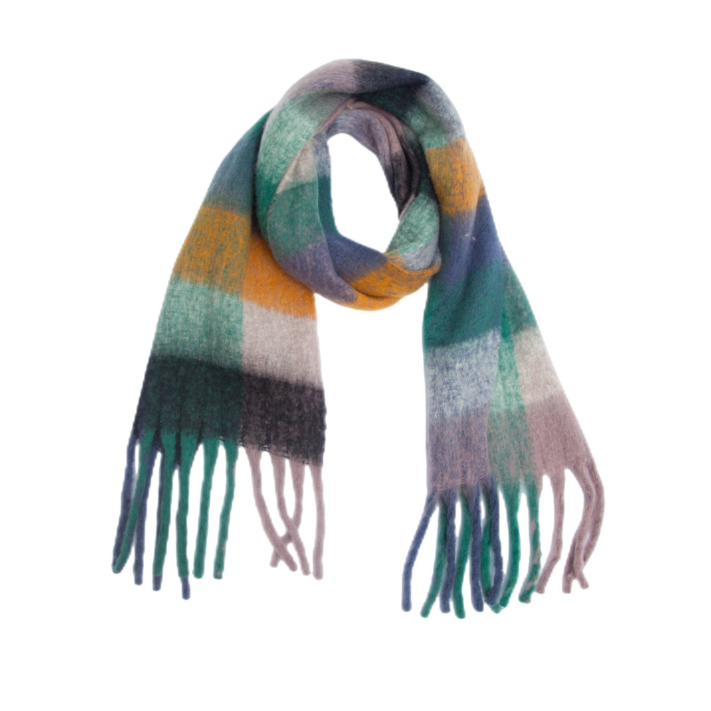 Coloful Plaid Tassel Scarves