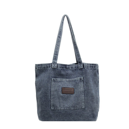 2+ Washed Pocket Demin Shoulder Bags