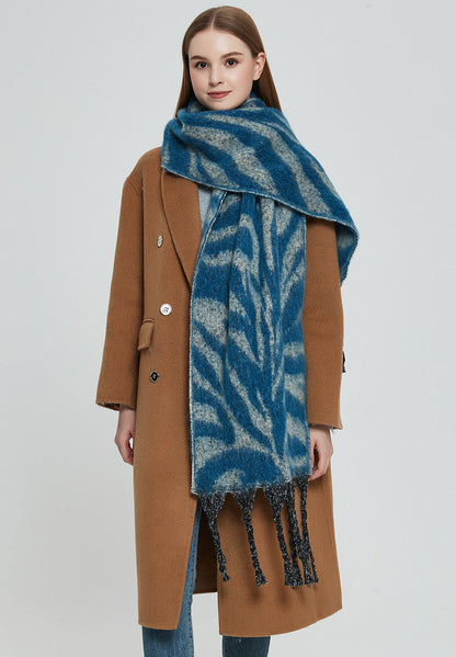Zebra Print Tassel Scarves