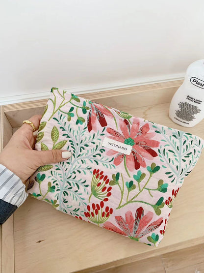 Colorful Large Capacity Flower Print Makeup Bag