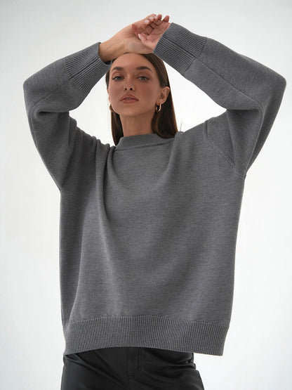 Solid Color Loose Casual Sweater