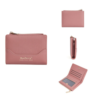 Simple Leather Splicing Card Cases Wallets