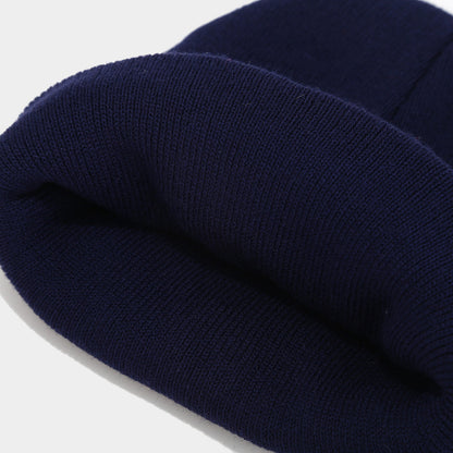 Simple Solid Color Letter Embroidery Knit Beanie