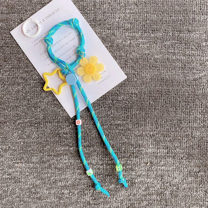 Cute Flower Braided Keychain Bag Charm