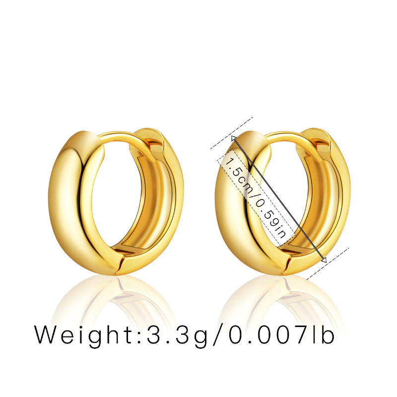 Gold Simple Small Hoop Earrings