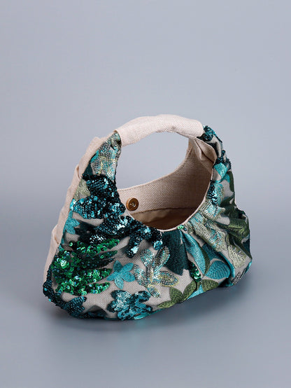 Elegant Sequin Embroidered Handbag