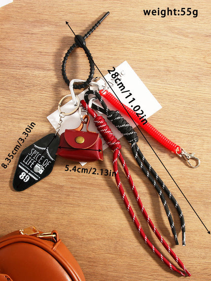 Leather Mini Bag Keychain Bag Charms