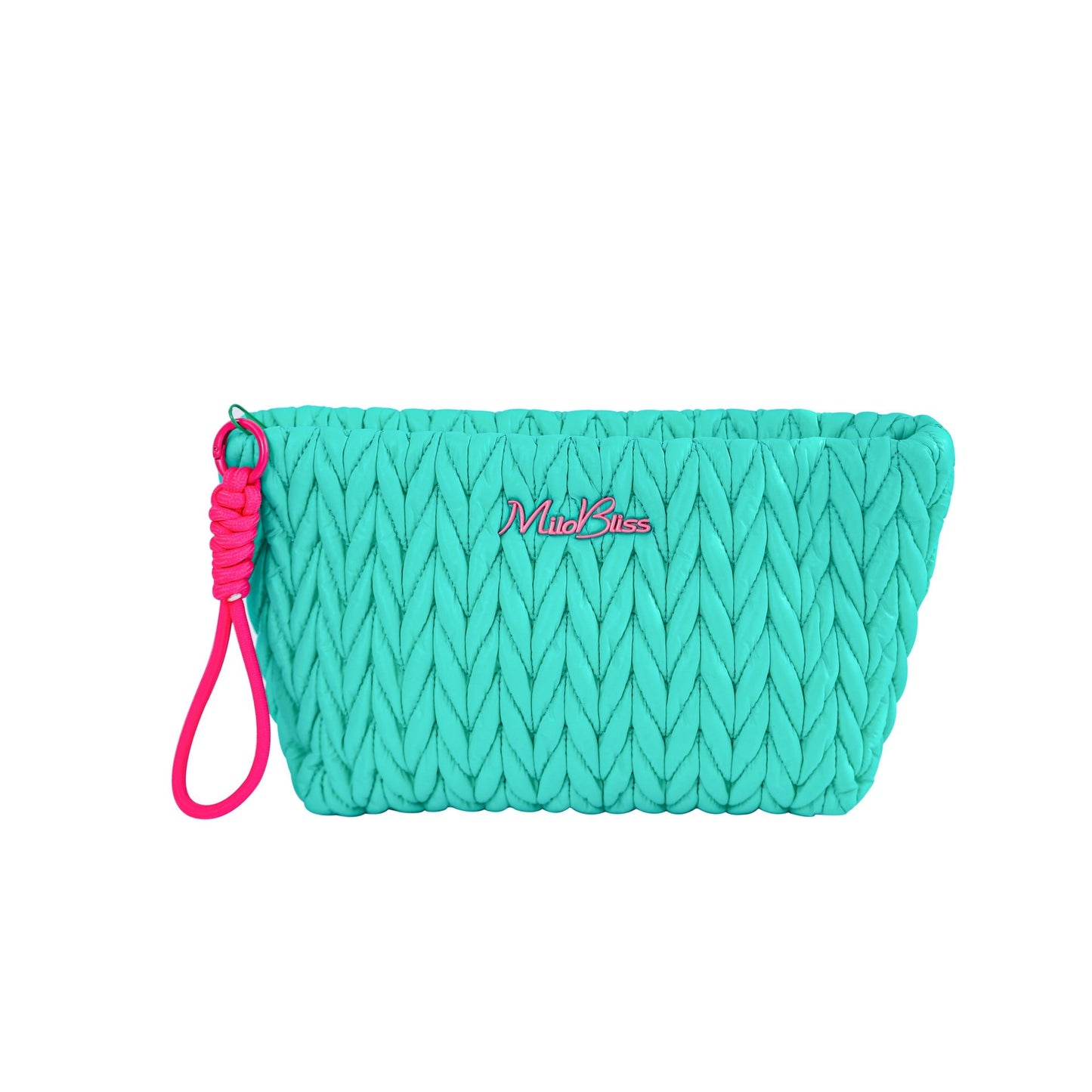 Cute Color Block Padded Large Cpacity Make Up Bag