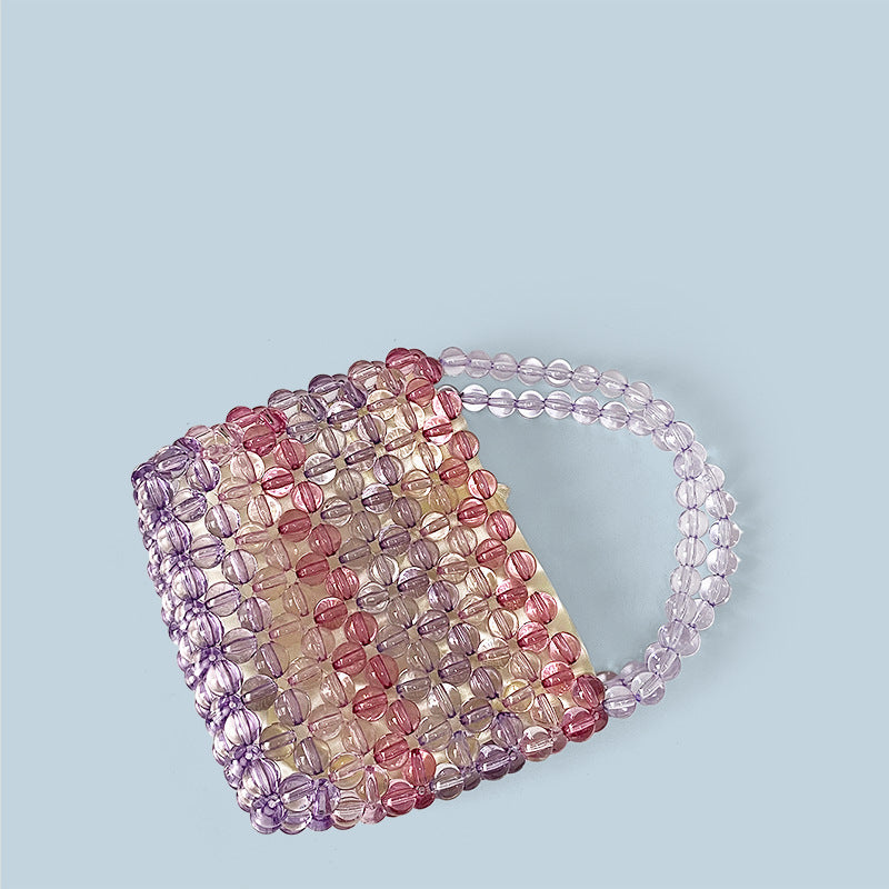 Gradient Beads Handmade Simple Handbag