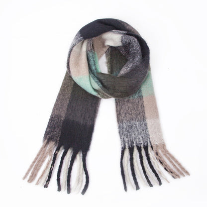 Coloful Plaid Tassel Scarves