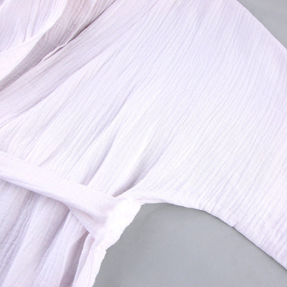 Flounce Solid Colid Sleepwear Sets