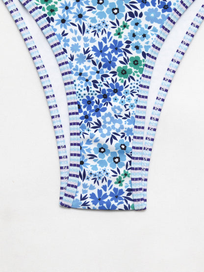 Trendy Floral Printed Bikini Swimwear