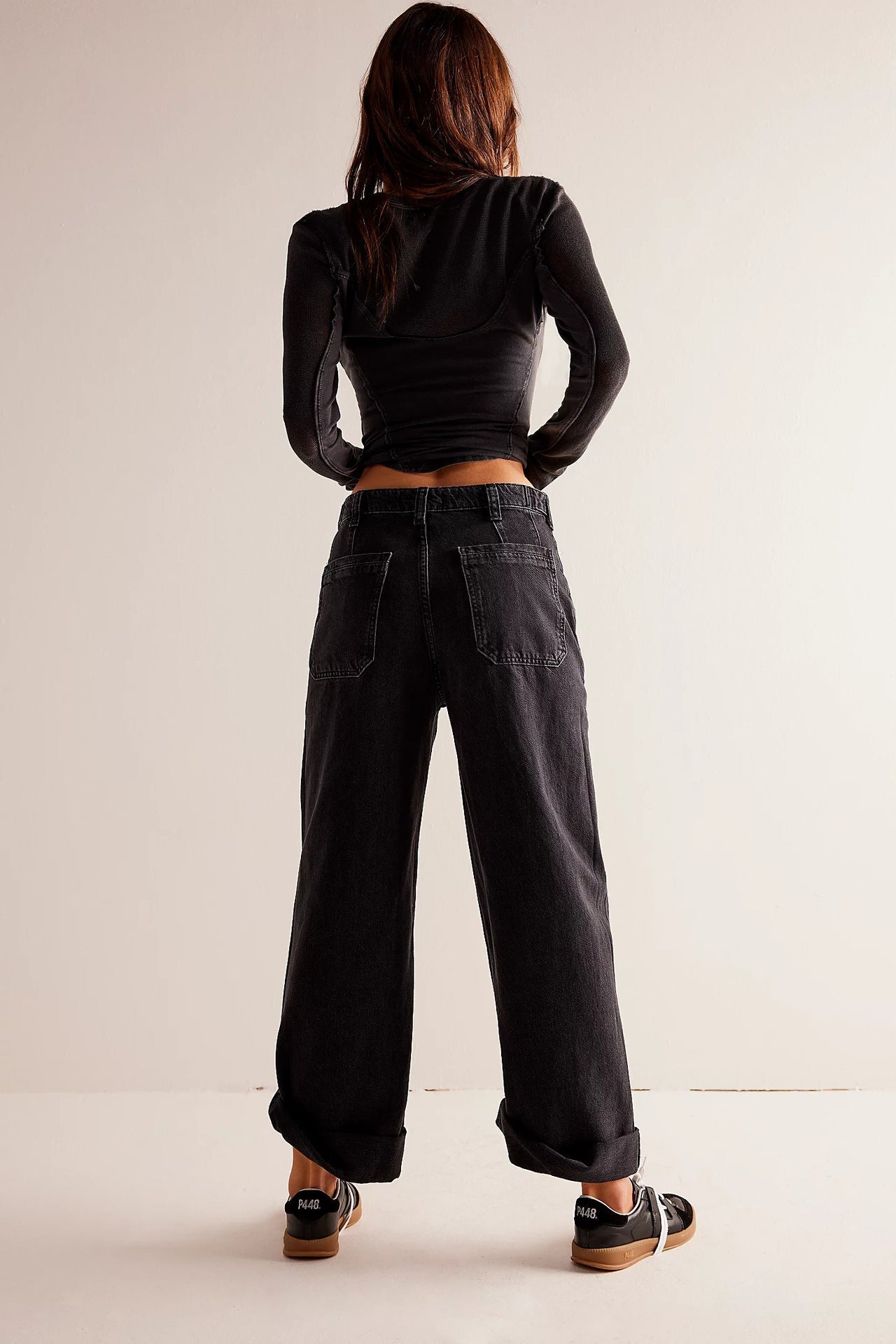 Washed Street Straight Leg Jeans