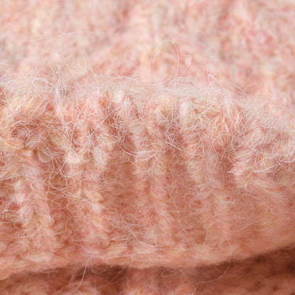 Solid Color Jacquard Knit Beanie