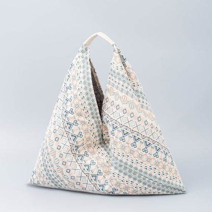 Vintage Triangle Print Shoulder Bags