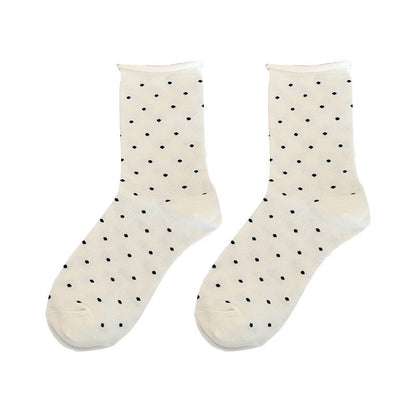 Polka Dot Simple Rolled Socks