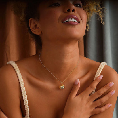 Halloween Spooky Rhinestone Pumpkin Necklace