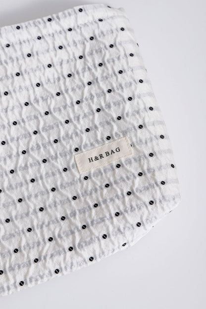 Minimalist Polka Dot Portable Makeup Bag