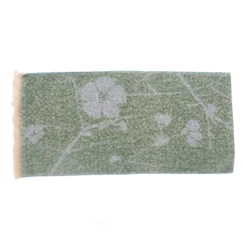 Contrasct Color Floral Print Scarves