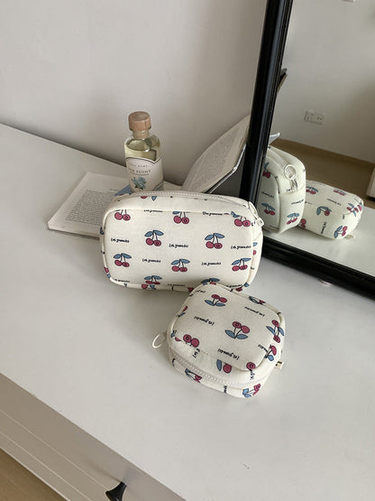 Cute Large Capacity Cherry Makeup Bag